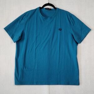Fred Perry Luxury T-Shirt Short Sleeve, Blue, Men Size XXL, EUC